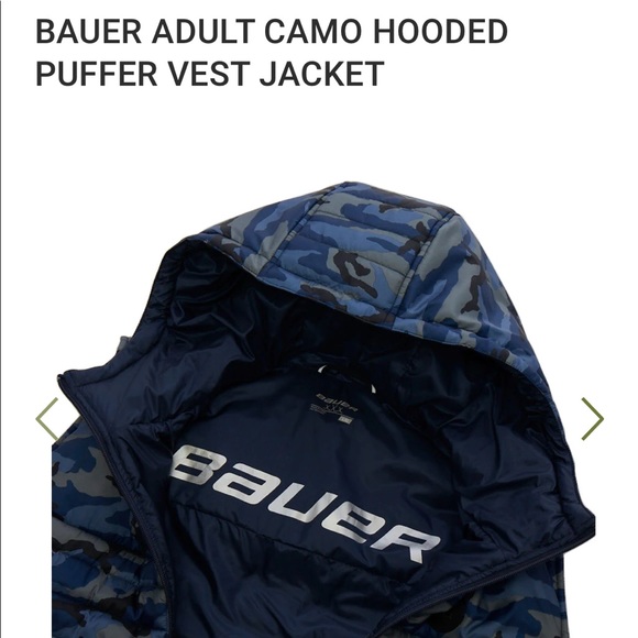 BAUER FIRST LINE COLLECTION HOODED PUFFER VEST - SIZE SMALL - Picture 5 of 6